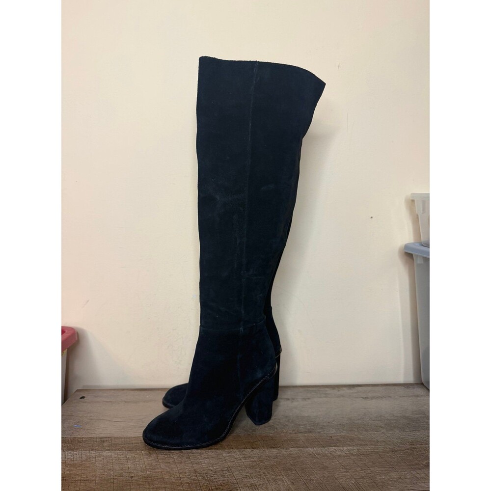 Size 8MW Gianni Bini Black Suede Over-the-Knee Boots shoes